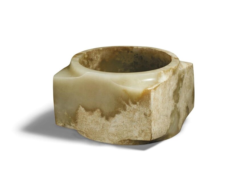 An olive-white and opaque ivory jade cong, Eastern Zhou dynasty, 7th-6th century BC