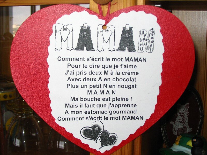 Petit poème pour sa Maman chérie - Les broderies de Nanou