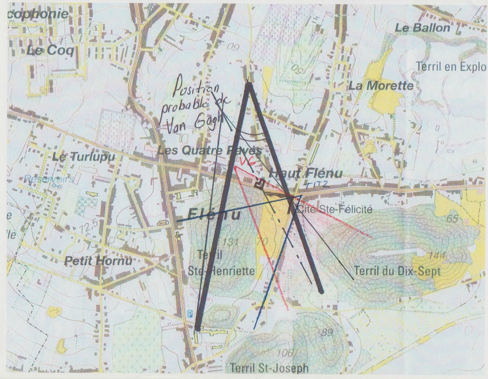 Aquarelle Van Gogh Flénu 11 - angle de vue Vincent Van Gogh