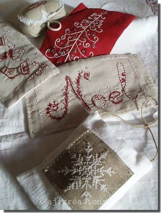 broderies de Noël