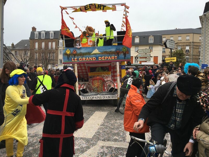 Carnaval de Granville la Grande Cavalcade dimanche 7 février 2016 char le Grand Départ Tour de France cours Jonville