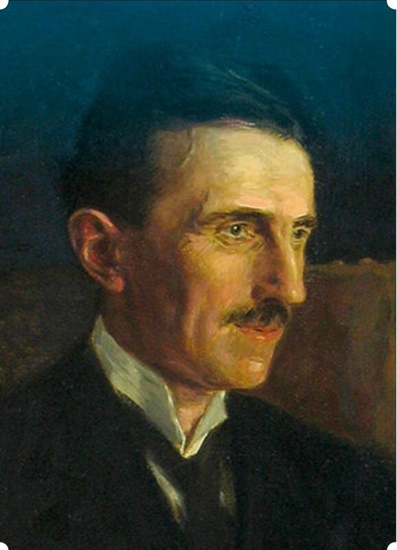 nikola tesla, plavi portret3