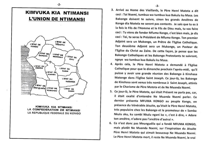 C'EST CONNU DE TOUT KINSHASA QUE NE MUANDA NSEMI EST LE FONDATEUR DE MFUMA KONGO b