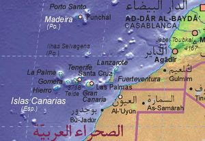 map-islas-canarias cerca a Africa