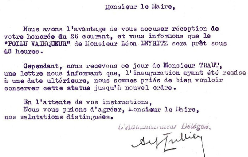 1927 10 29 Durenne Poilu dispo Report ddé par Traut R