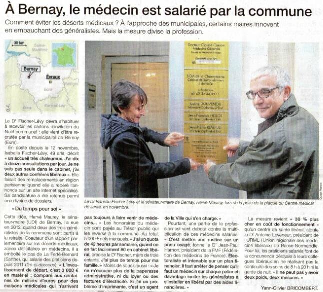 A Bernay, le médecin est salarié par la commune_OF 6