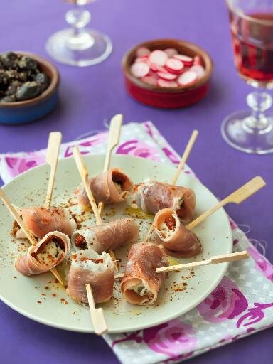 brochettes tomates jambon