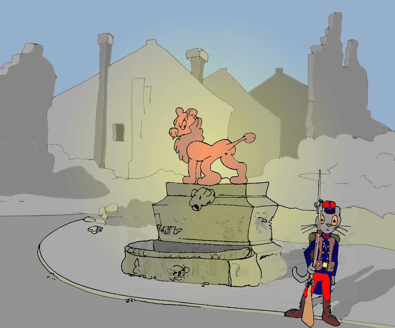 Baccarat, la fontaine du lion (2)