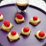 Bouchées aux frambloises et crème citron