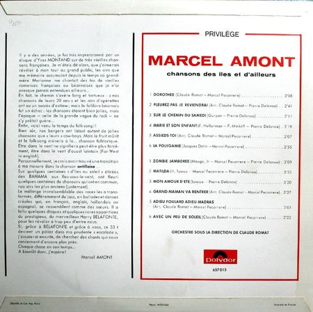 1966 POLYDOR 657 015 VERSO