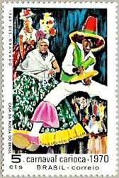 Carnaval Timbre Brésil 1970