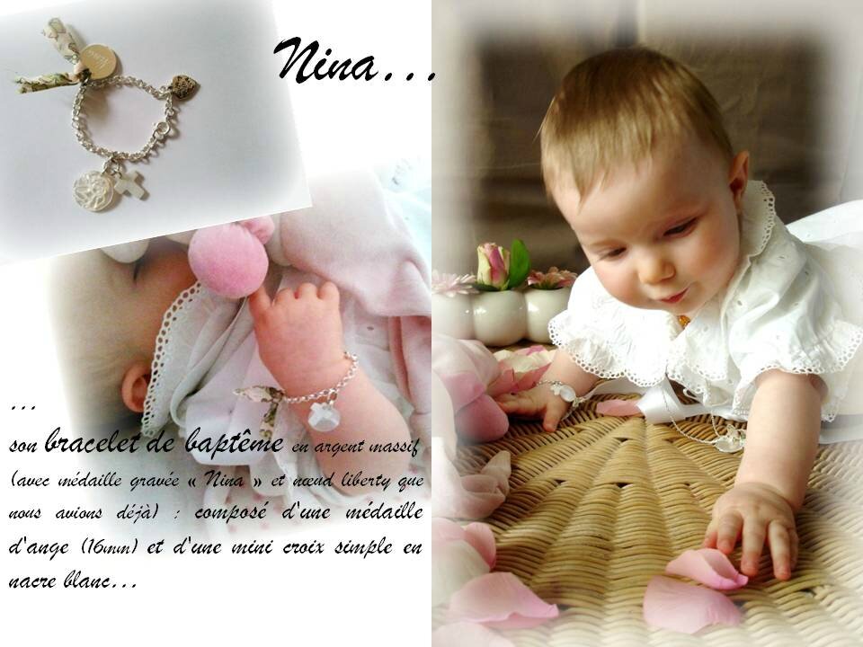 Bracelet baptême Nina