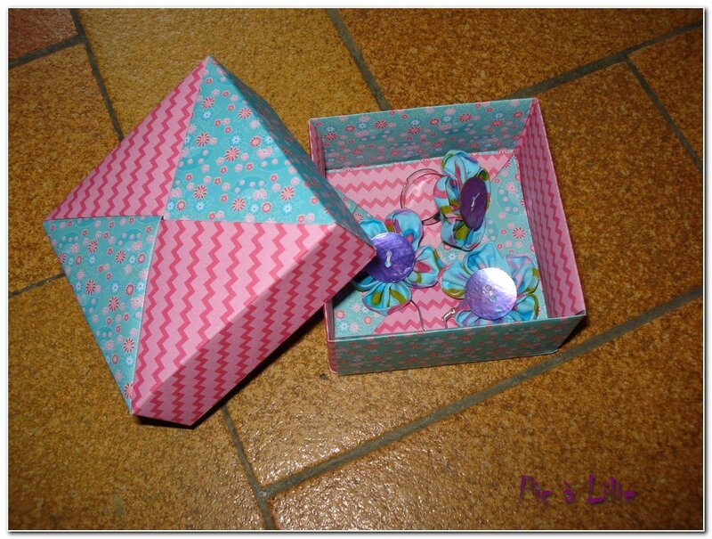 parrure kansashi et boîte origami