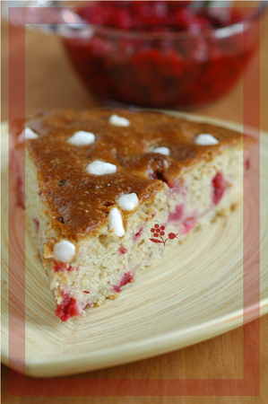 Gâteau compote pomme-banane-zeste d'orange & framboises_2