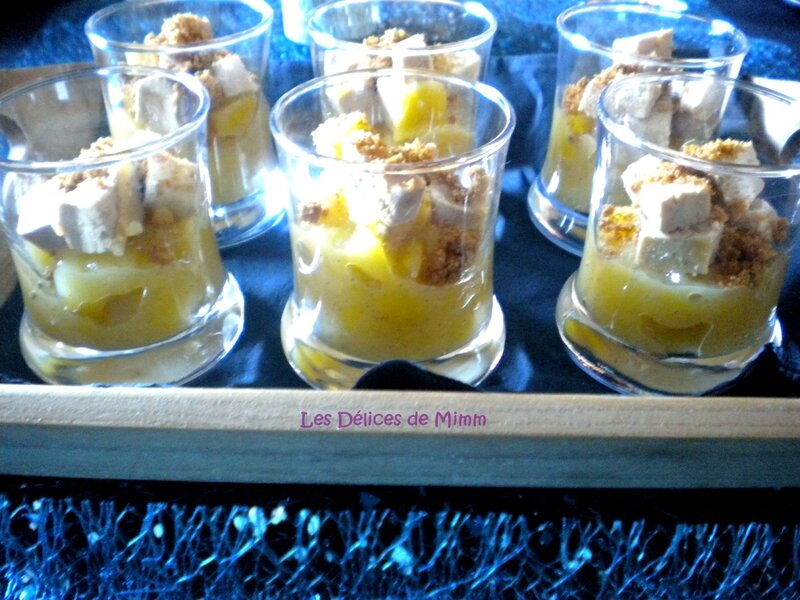 Verrine de foie gras, mangue, rhum et spéculoos 5