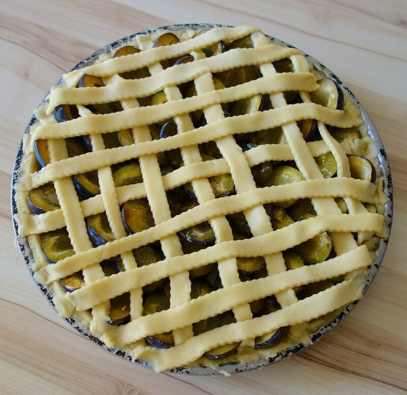 tarte à croisillons aux quetsches crue