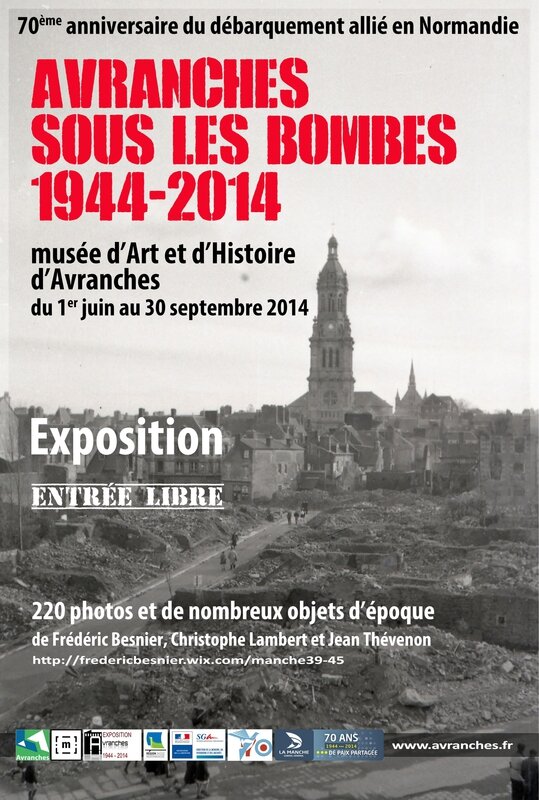 exposition Avranches sous les bombes 1944-2014 musée d'Art et d'histoire