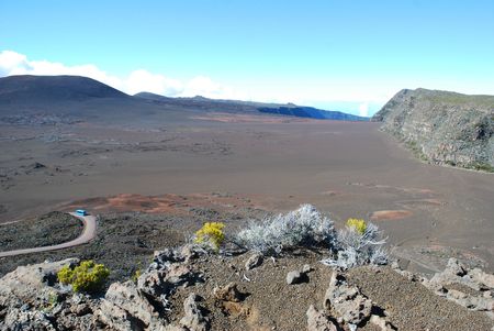 Béa sur la route du volcan à La Réunion