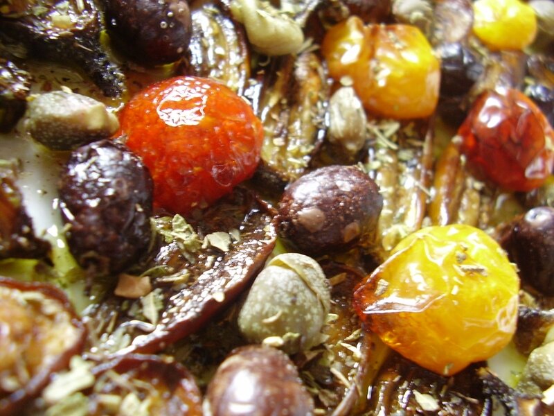 mini aubergines au four