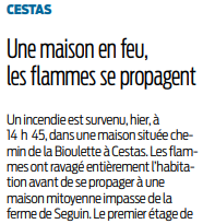 2019 05 06 SO Cestas maison en feu