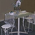table haute,table en douelle,table <b>design</b>,meuble <b>design</b>,meuble en douelles de tonneaux