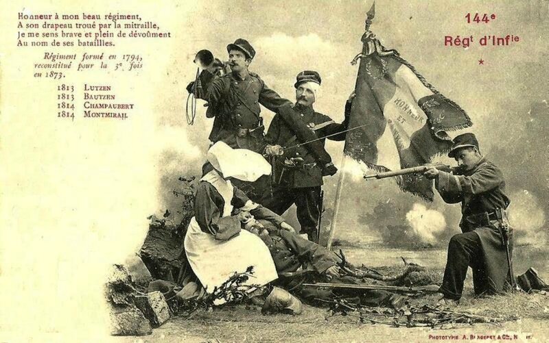 CPA 144e régiment d'infanterie