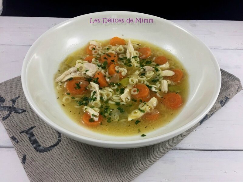 Soupe de poulet (avec un reste de poulet rôti) 5