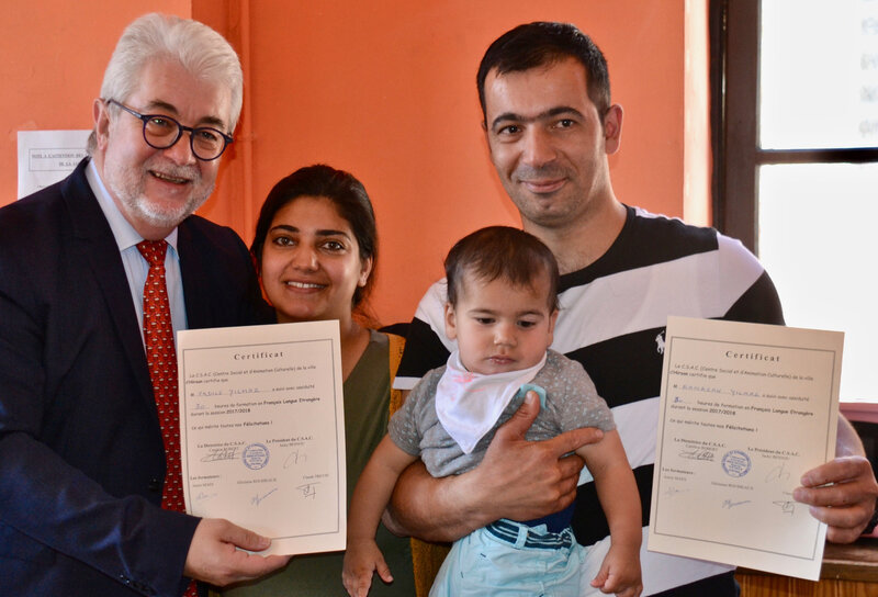 CSAC ALEP 2018 REMISE CERTIFICATS famille kurde