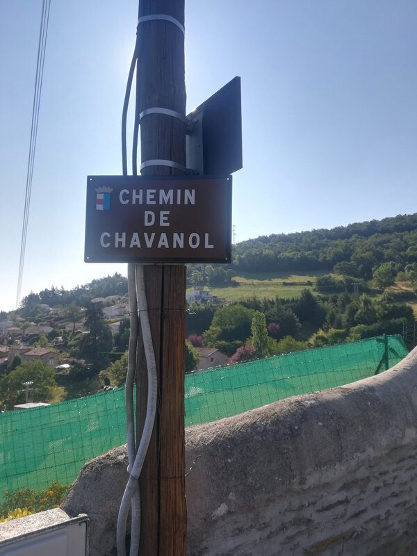 panneau Chemin de Chavanal, 14 juillet 2019