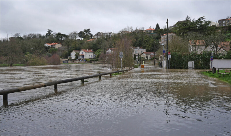 Crue Sèvre 060320 route inondée