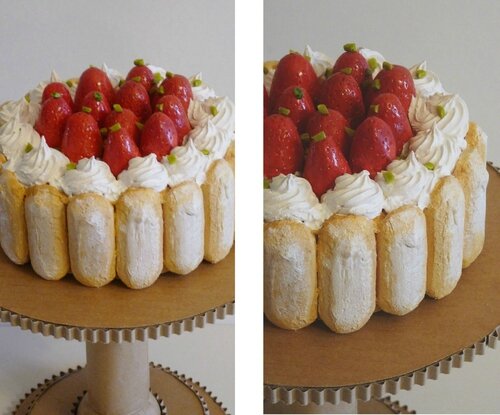 Charlotte aux fraises, 18 cm