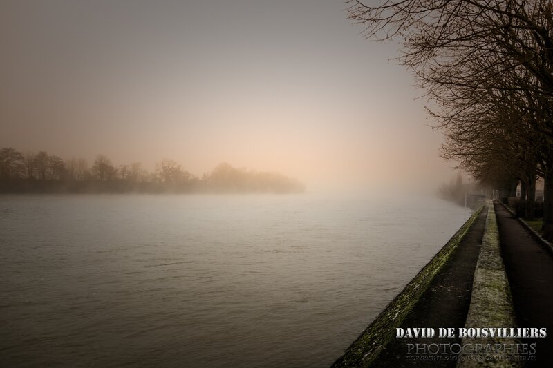 La Seine sous le brouillard - Athis-Mons (91)