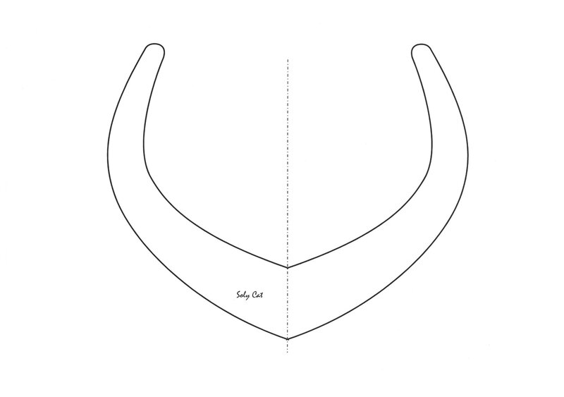 Soly Cat - Template - Gabarit plastron pointu