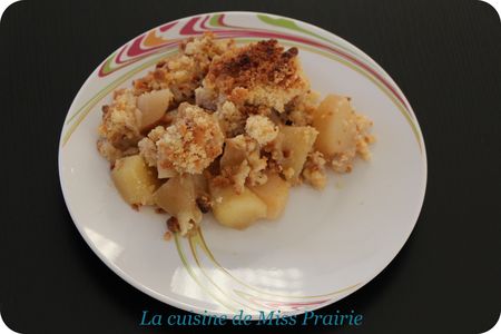 Crumbles de pommes et de poires épicées