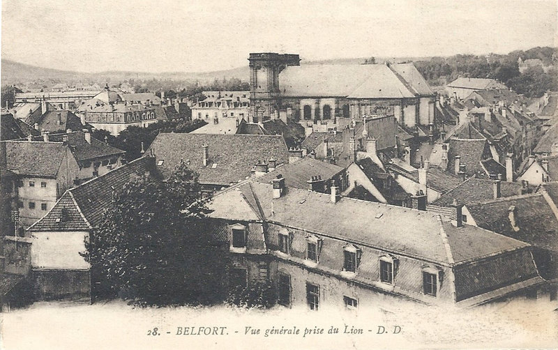 6 CPA Belfort Vue générale prise du Lion