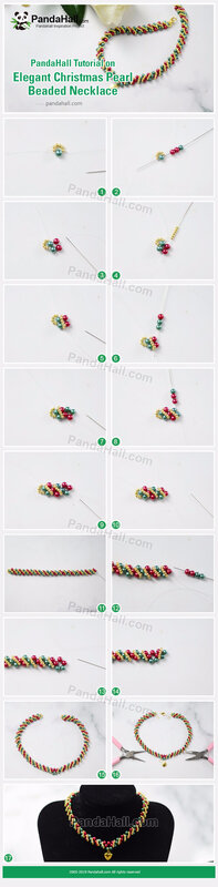 3-PandaHall Tutorial on Elegant Christmas Pearl Beaded Necklace