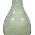 Chinese incised and <b>celadon</b> <b>glazed</b> <b>porcelain</b> vase, 18th century