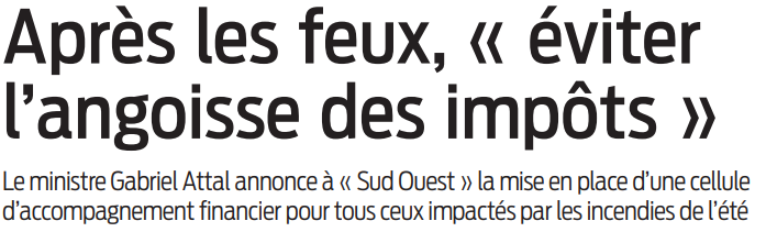 2022 08 16 SO Après es feux éviter l'angoisse des impôts