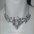 Collier Mariage Elfique Lierre Mirkwood Thranduil <b>Labradorite</b> Elven Ivy Wedding Necklace