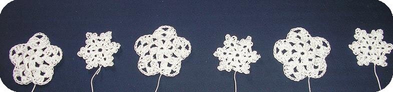 étoiles en crochet