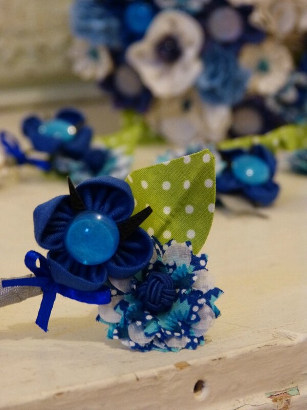 bouquet bleu et gris @(10)