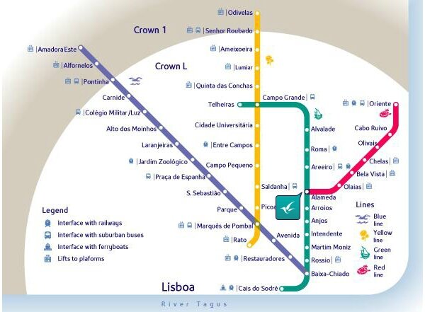 2014 0605 Carte Metro - Lisboa