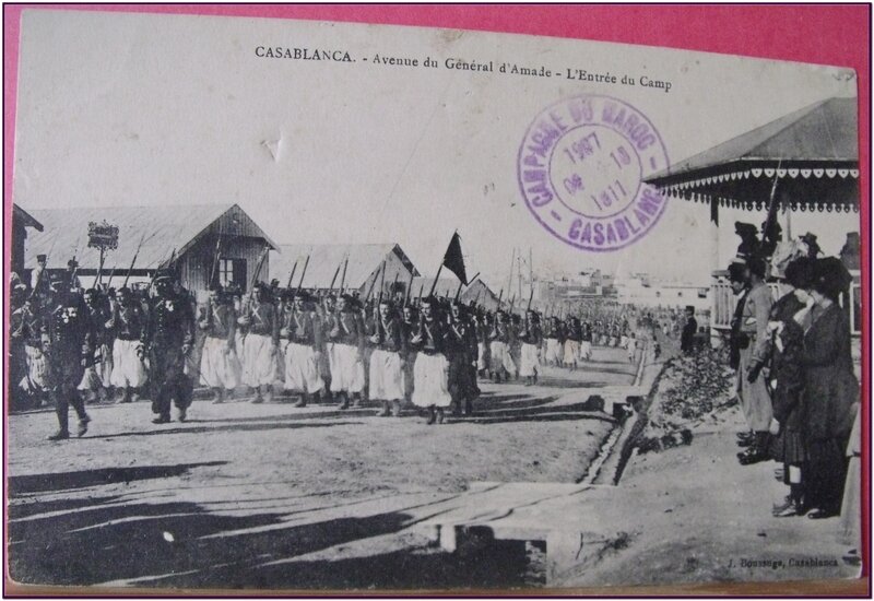 Casablanca - avenue du Général d'Amade - entrée du camp
