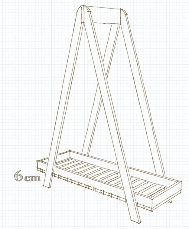 Etagère style escabeau fabriqué en bois de palette