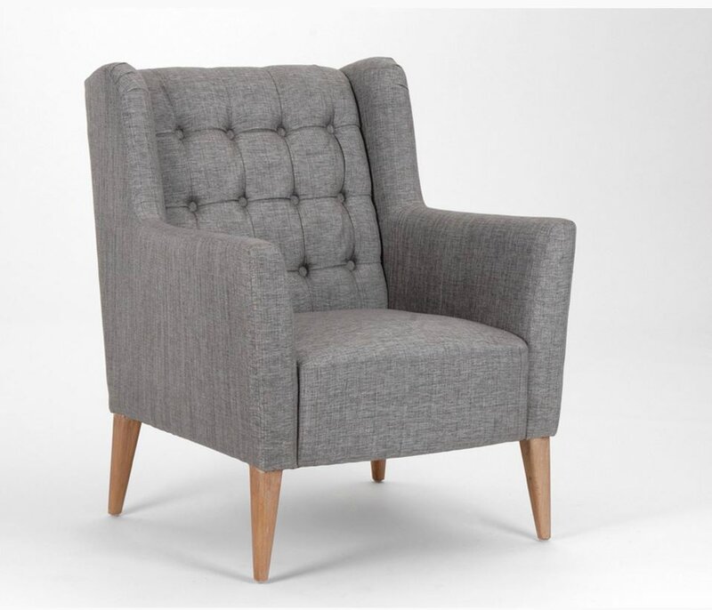 fauteuil moderne chiné gris