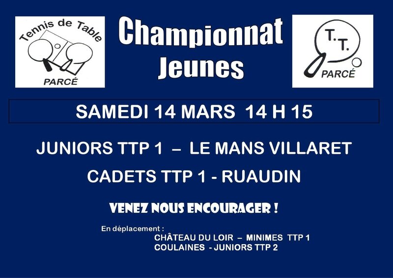 Affiche Championnat Jeunes J 5