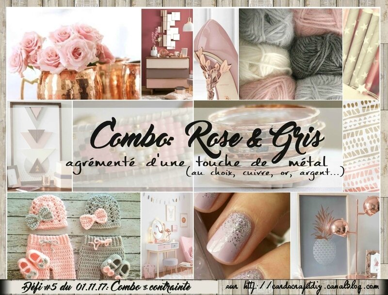 Défi N° 5 combo rose et gris