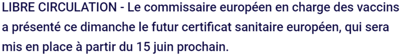 2021 03 28 LCI Voici à quoi ressembera le certificat sanitaire européen 2