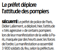 2020 01 30 SO La Préfet déplore l'attitude des pompiers