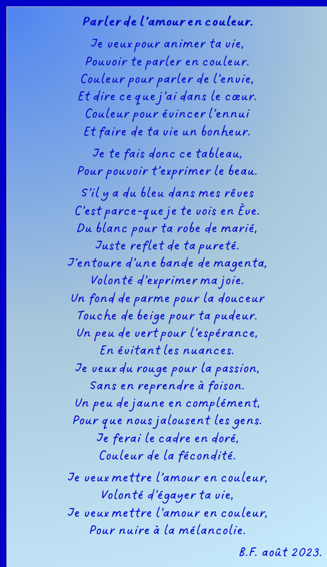 Parler de l'amour en couleur m39